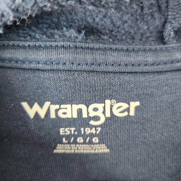 Wrangler x Yellowstone Dutton Ranch Hoodie – Men’s Large – Blue - 🎉 Host Pick! - Picture 6 of 9